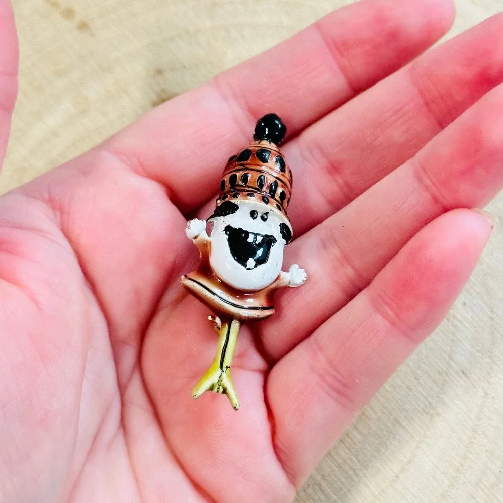 HAR Retro Brigth Cartoon Pin Brooch VTG Signed enamel Colorful‎ 50s Collectible